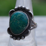 Vintage Sterling Older Turquoise Ring 6.75