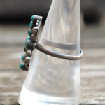Vintage Sterling Turquoise Cluster Ring 7.75