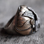 Vintage Sterling Silver Eagle Ring 10.5