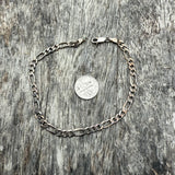 Vintage Sterling Figaro Chain Bracelet