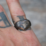 Vintage Sterling Silver Heart Ring 6.5