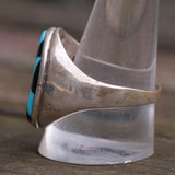 Vintage Sterling Zuni Inlay Ring 11.25