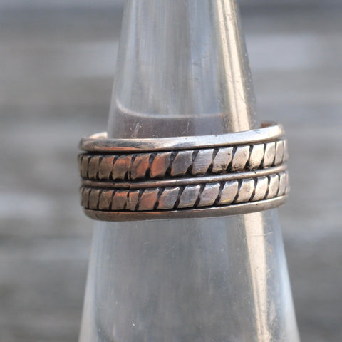 Vintage Sterling Silver Band 6