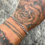 Vintage Sterling Curb Chain Bracelet