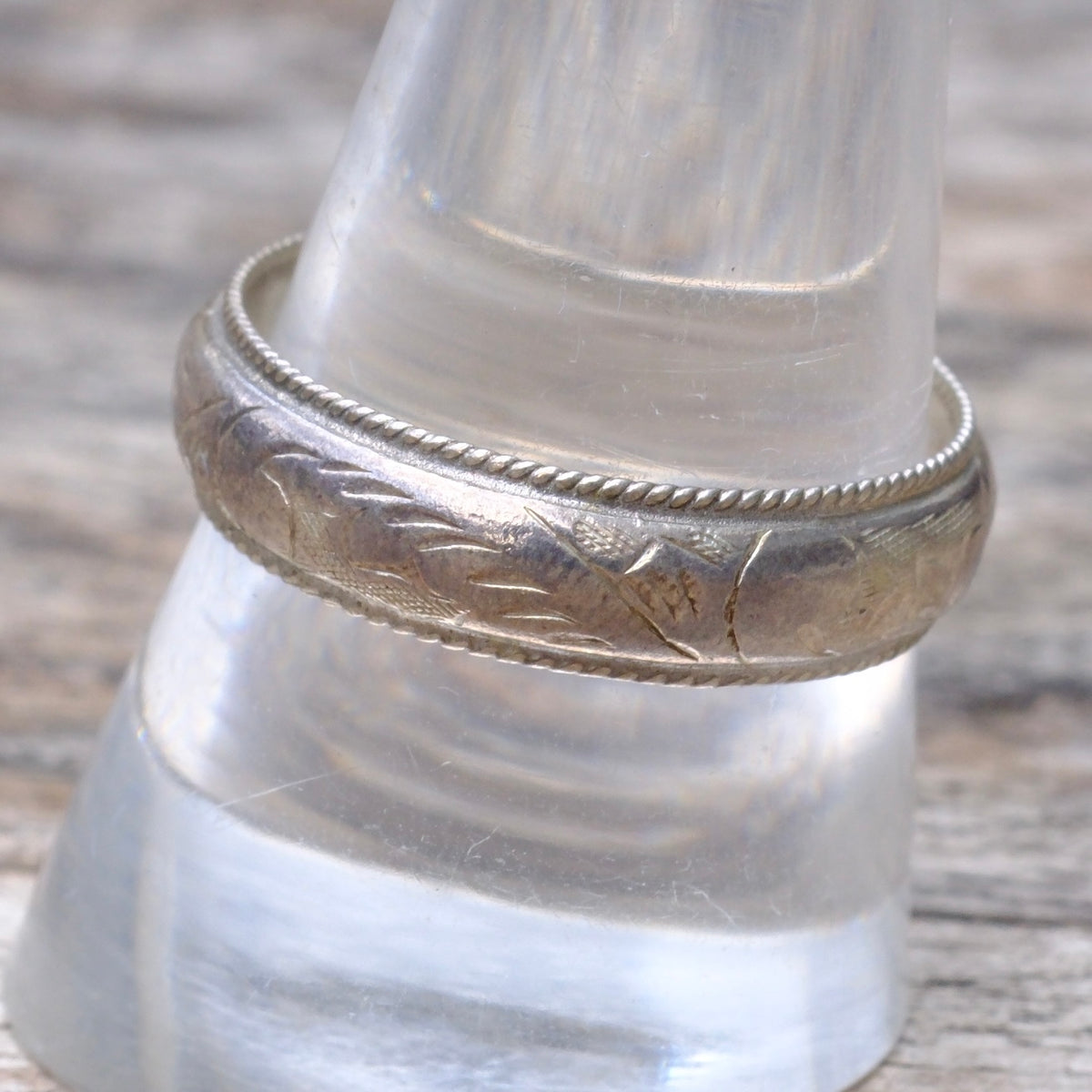 Vintage Sterling Sroll Band Ring 10.25