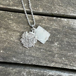 Vintage Sterling Enamel Lion Crest Necklace