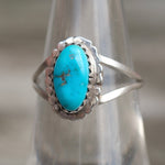 Vintage Sterling Turquoise Ring 6.75
