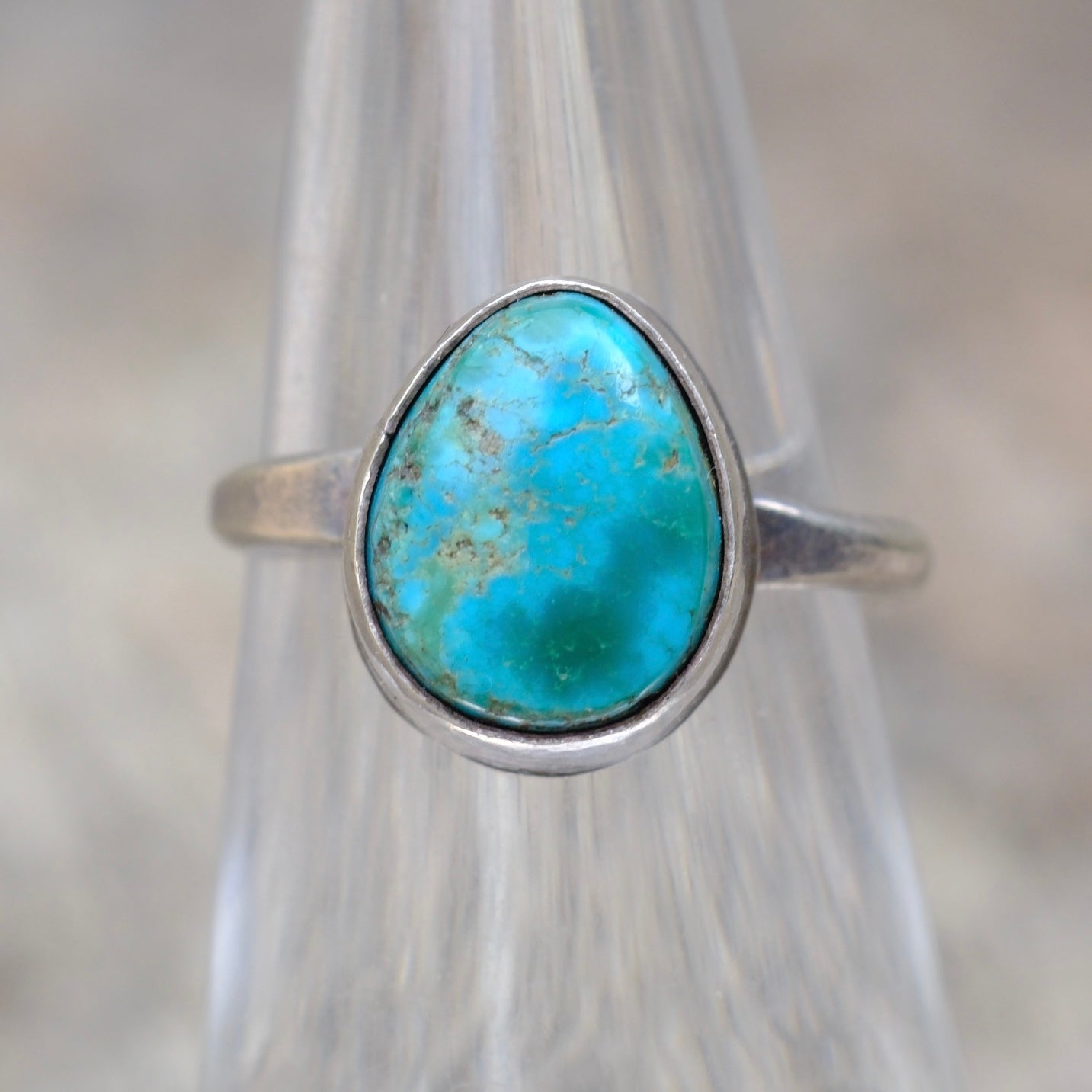 Vintage Sterling Turquoise Ring 5.5