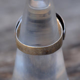 Vintage Sterling Turquoise Stamped Band Ring 6.5