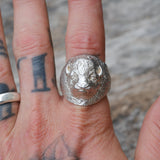 Vintage Sterling Silver Buffalo Ring 12