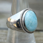 Vintage Sterling Larimar Ring 8.5