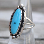 Vintage Sterling Turquoise Ring 7.5