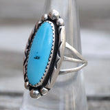 Vintage Sterling Turquoise Ring 7.5