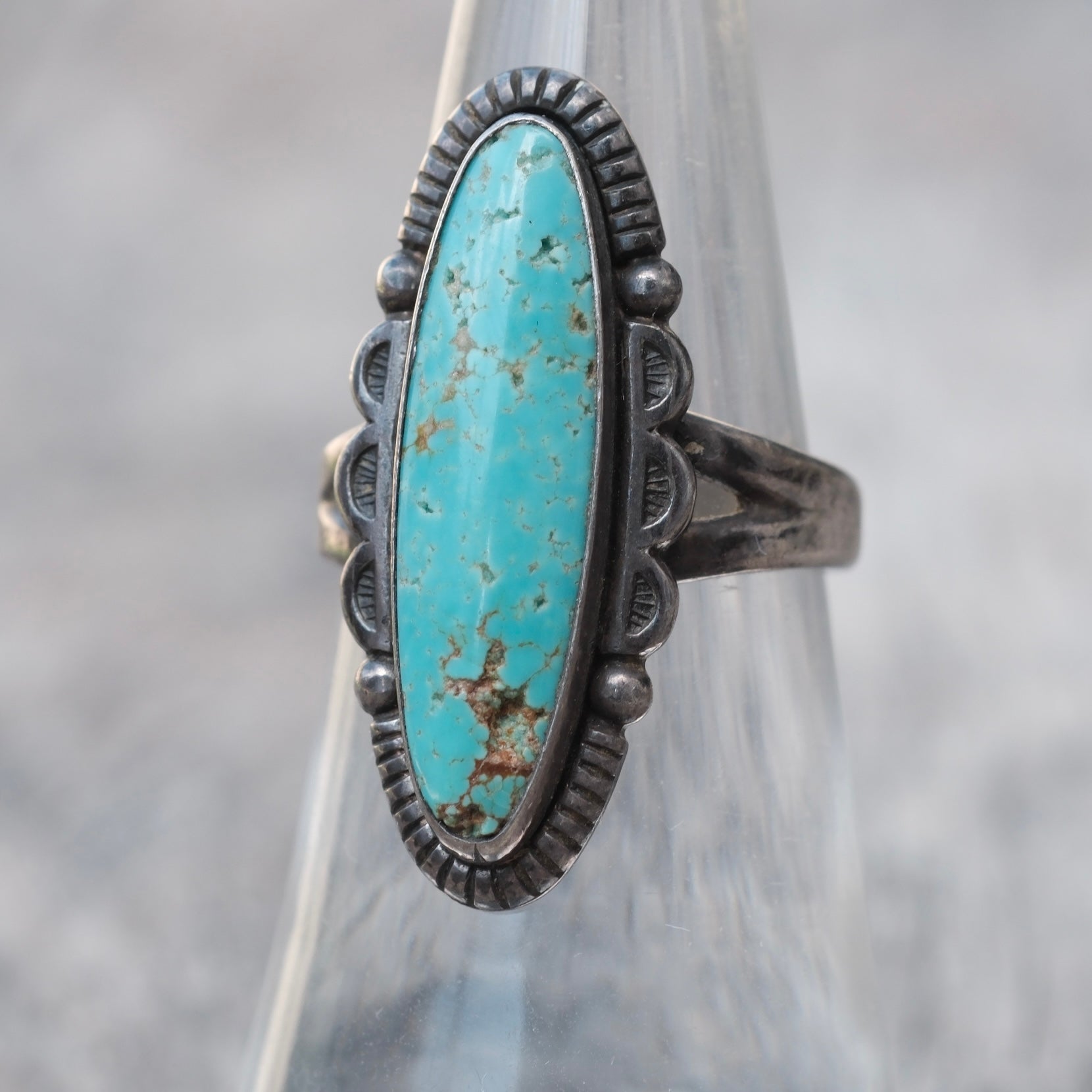 Vintage Sterling Turquoise Ring 6