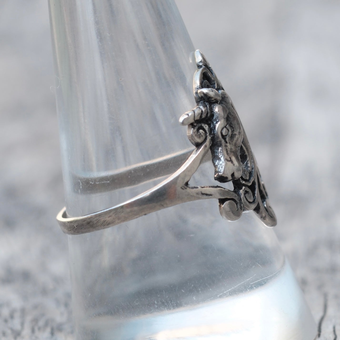 Vintage Sterling Unicorn Ring 10