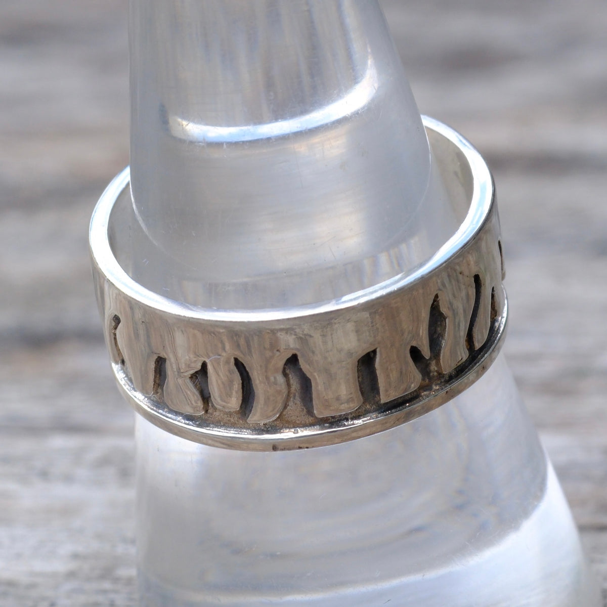 Sterling Silver Flame Band Ring 9