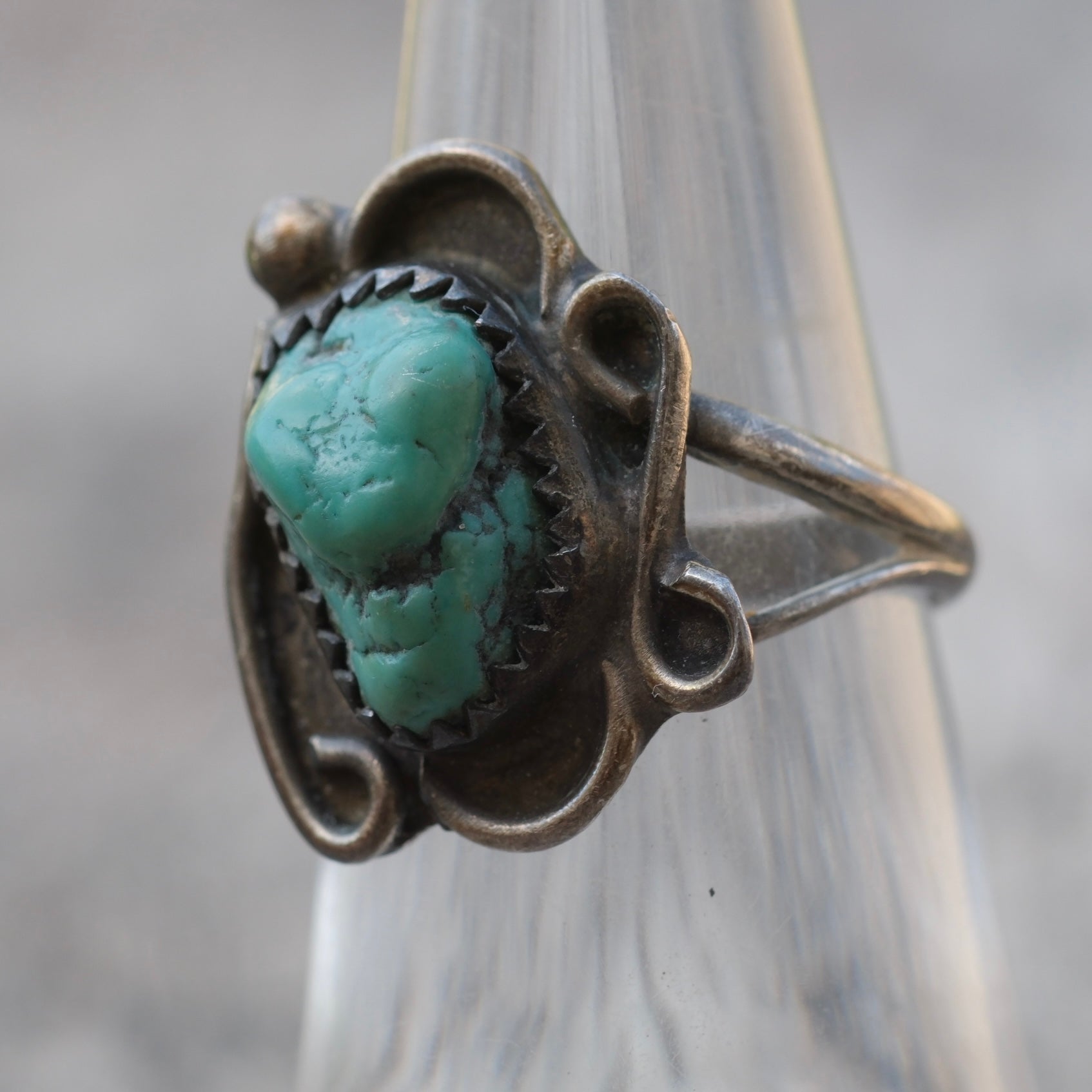 Vintage Sterling Turquoise Ring 6