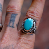Vintage Sterling Turquoise Ring 10