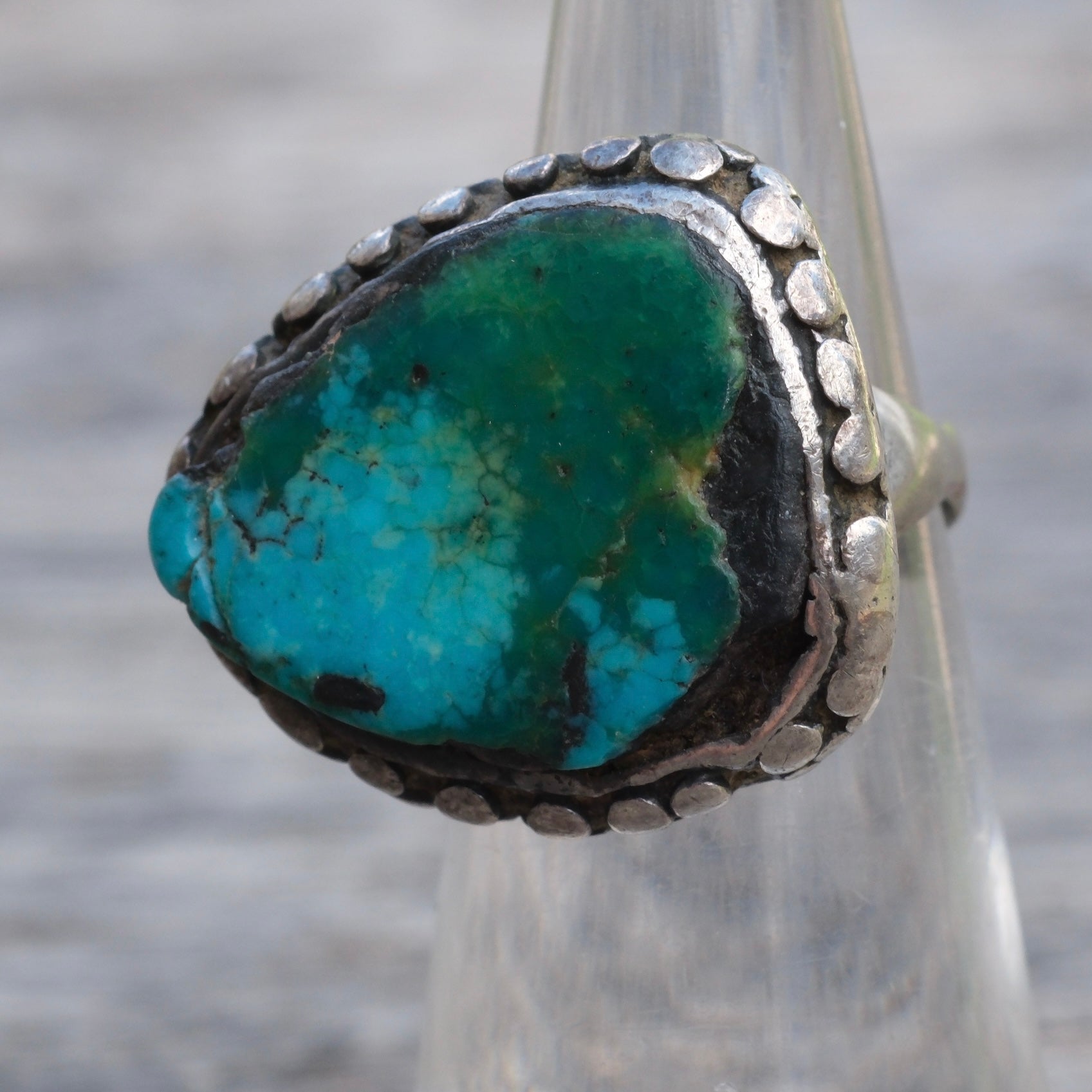 Vintage Sterling Turquoise ring 5.75
