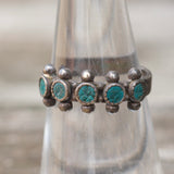 Vintage Sterling Snake Eye Turquoise Band 6