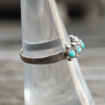 Vintage Sterling Snake Eye Turquoise Band 6.75