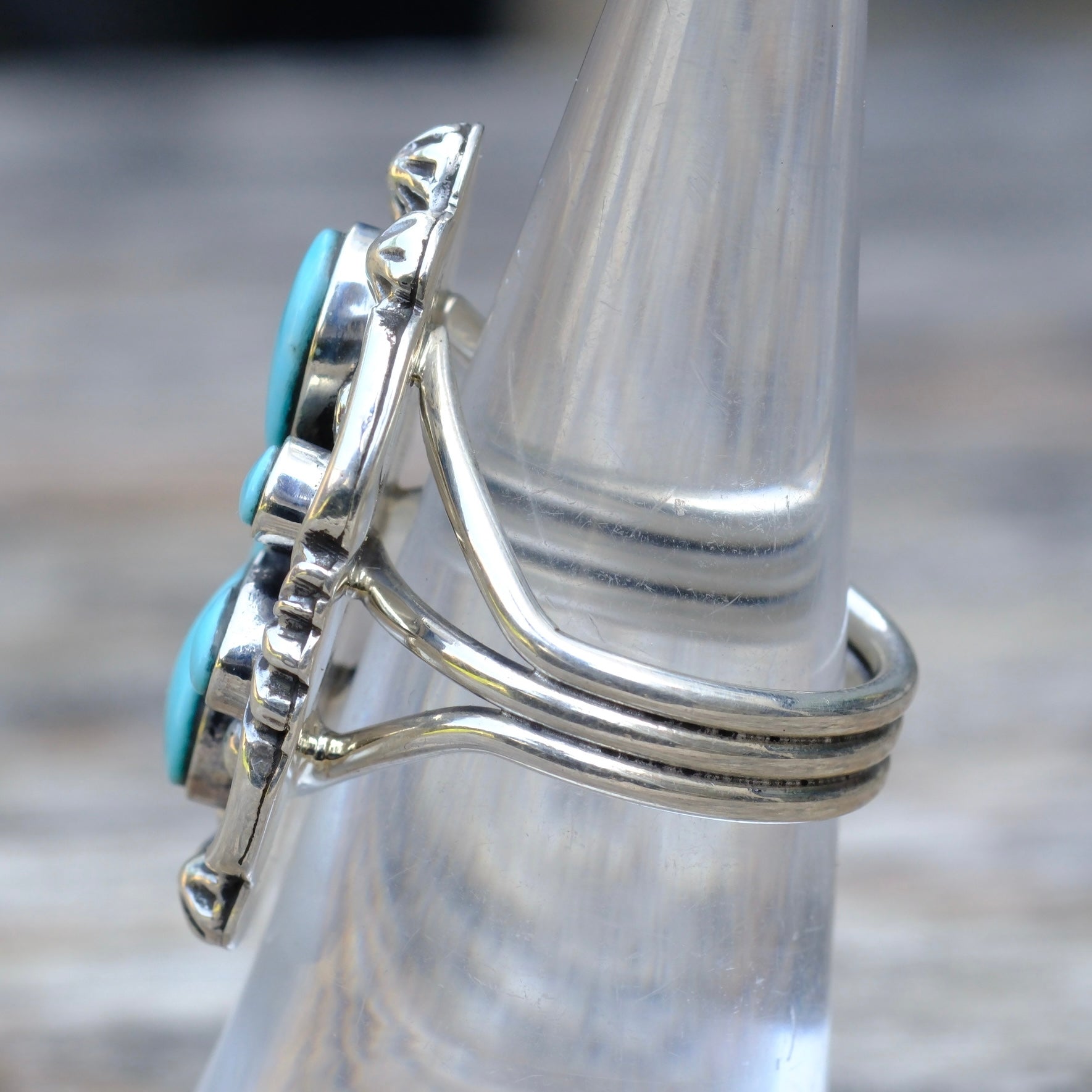 Vintage Sterling Turquoise Ring 6