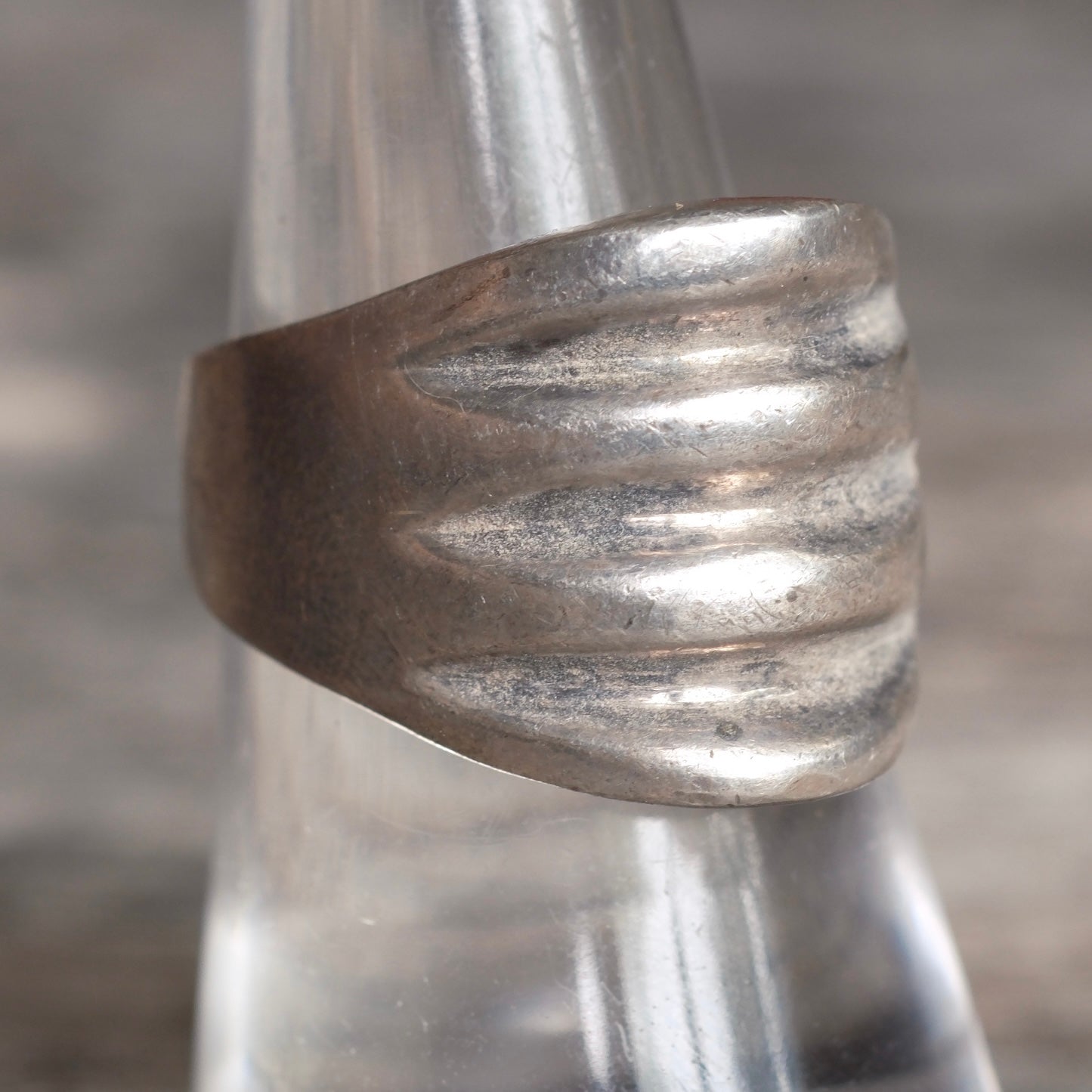 Vintage Sterling Silver Modernist Ring 8