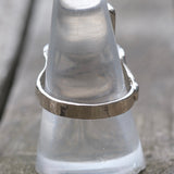 Vintage White Bronze Biker Ring 9.25