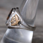 Vintage Sterling Agate Signet Ring 9.25