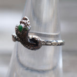 Vintage Sterling Snake Ring 6.75