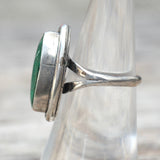 Vintage Sterling Malachite Ring 6.25