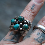 Vintage Sterling 4-Stone Turquoise Ring 6