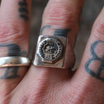Vintage Sterling Federal Prison Service Momento Ring 11