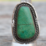 Vintage Sterling Chunky Turquoise Ring 8.25