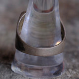 Vintage Sterling Goldstone Inlay Striper Ring 11.5