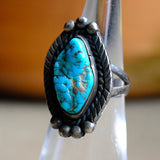 Vintage Sterling Turquoise Ring 5.5