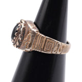 Vintage Sterling Onyx Kokopelli Ruing 4.75
