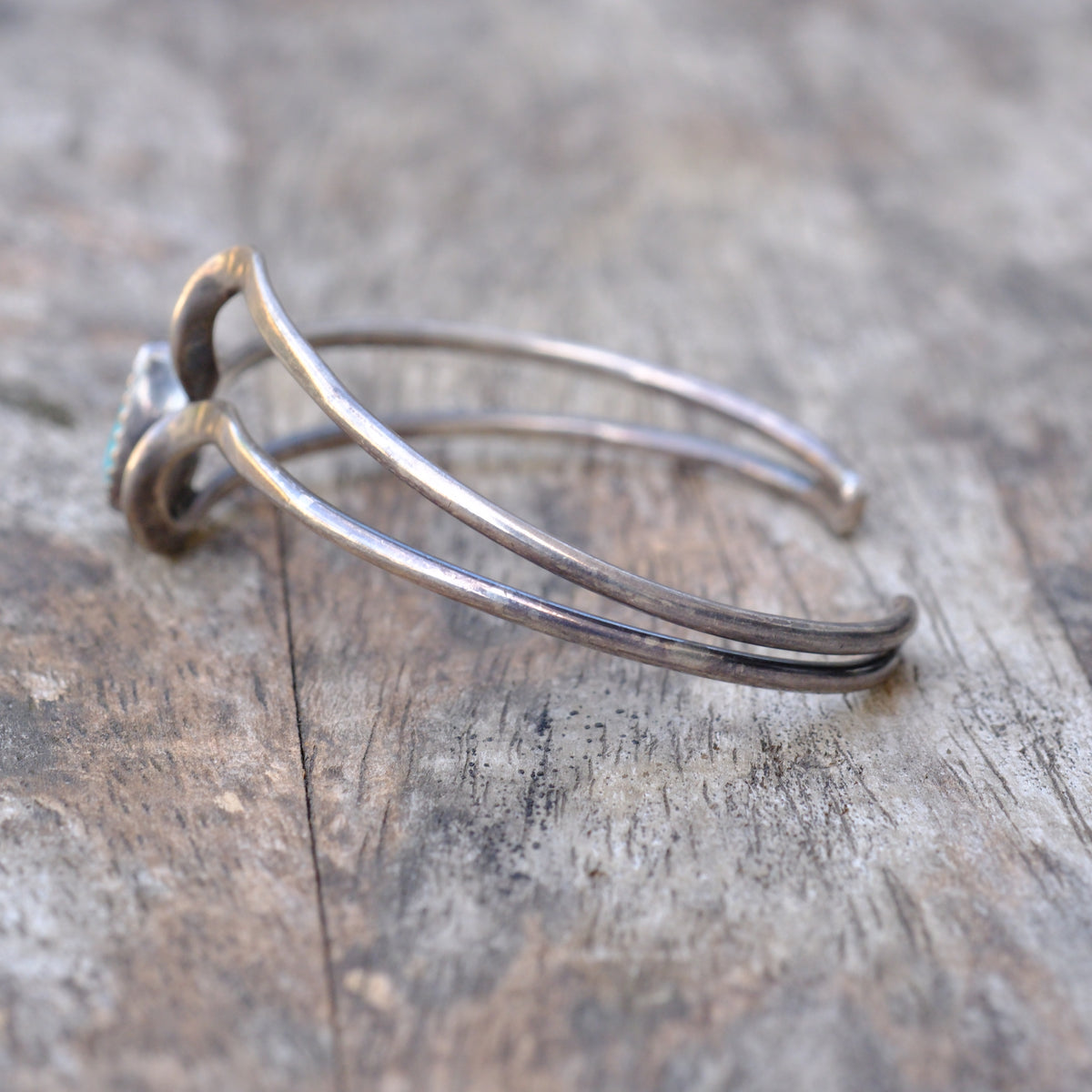 Vintage Sterling Turquoise Cuff Bracelet