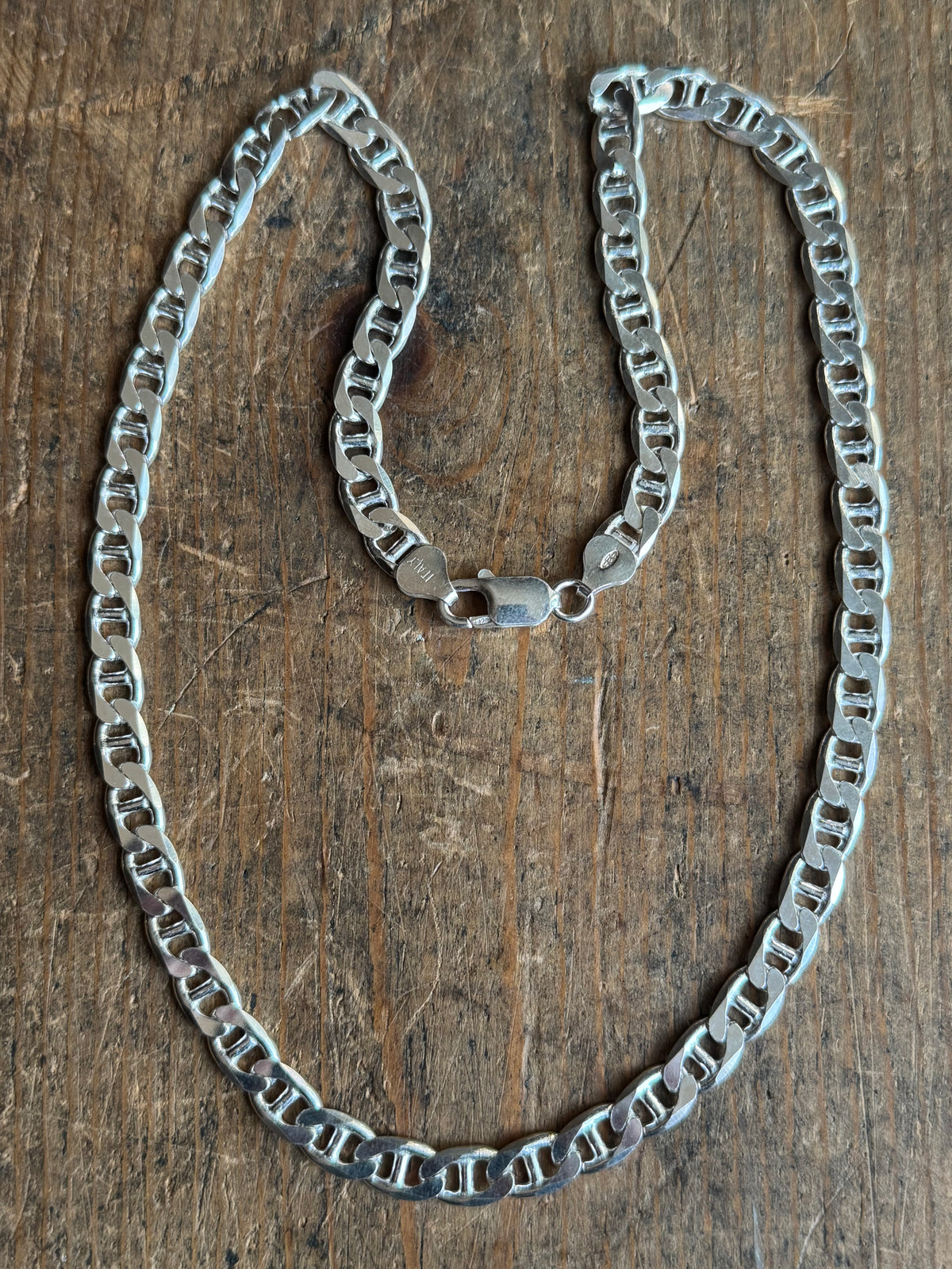 Vintage Sterling Silver 20” Mariner Chain