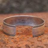 Vintage Sterling Crushed Turquoise and Coral Yei Cuff Bracelet