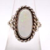 Vintage Sterling Opalite Roper Ring 7.5