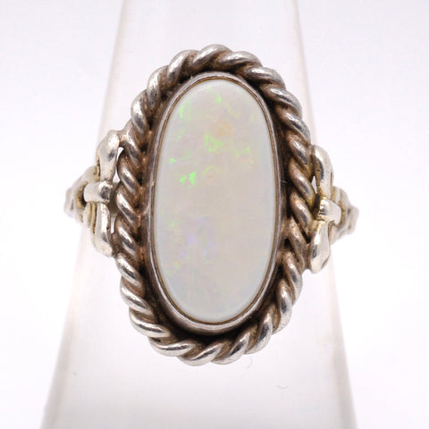 Vintage Sterling Opalite Roper Ring 7.5