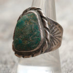 Vintage Sterling Turquoise Ring 8.75