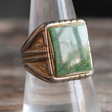 Vintage Sterling Serpentine Signet Ring 8.75