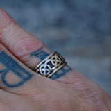 Vintage Sterling Silver Celtic Band 6.5