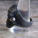 Vintage Sterling Skull Ring 13