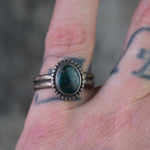 Vintage Sterling Turquoise Ring 7.75