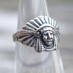 Vintage Sterling Silver Chief Ring 5.5