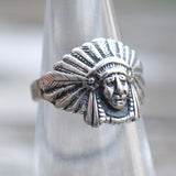 Vintage Sterling Silver Chief Ring 5.5