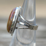 Vintage Sterling Jasper Roper Ring 6